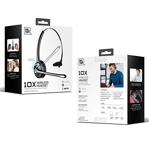 Delton Over-The-Head Noise Canceling Bluetooth Headset, Black