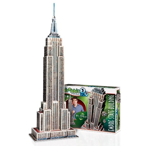 Empire State Building, 975 Piece 3D Jigsaw Puzzle Made by Wrebbit Puzz-3D