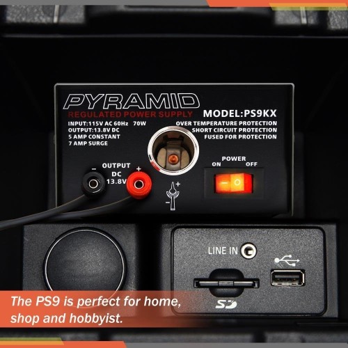 Pyramid PS9KX 5A/7A Power Supply with Cigarette Lighter Plug