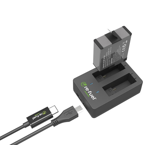 Chargeur double et batterie ReFuel de Digipower pour GoPro HERO5/6/7 Black