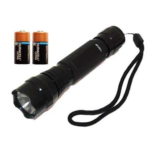 S06 220 Lumens Flashlight + 2Pack CR123 Duracell Lithium Batteries