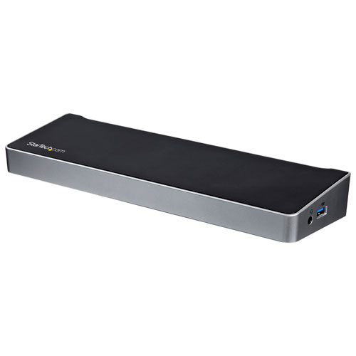 StarTech Triple Monitor USB 3.0 4K Docking Station - Black
