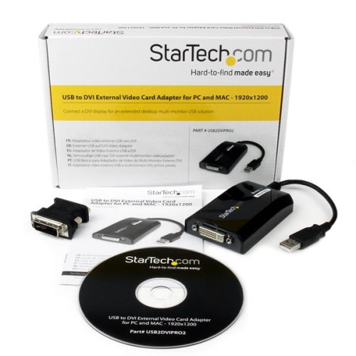 StarTech USB to DVI Adapter External USB Video Graphics Card