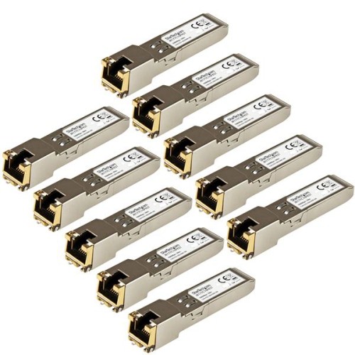StarTech 10-Pack Gigabit RJ45 Copper SFP Transceiver Modules