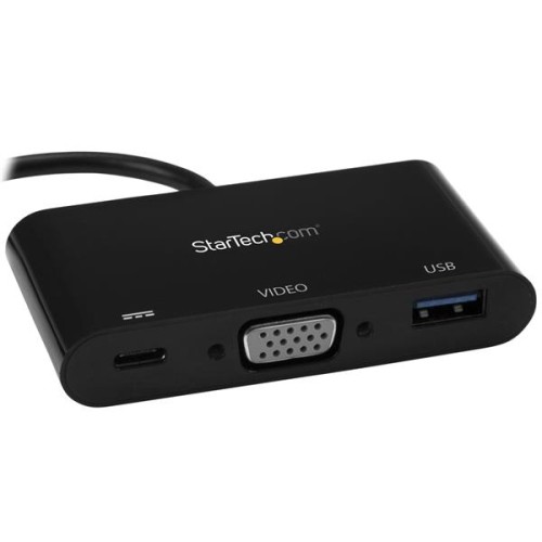 StarTech USB-C to VGA Multifunction Adapter with Power Delivery and USB-A Port