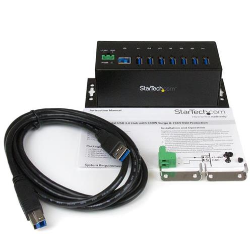 StarTech 7-Port Industrial USB 3.0 Hub with ESD Protection