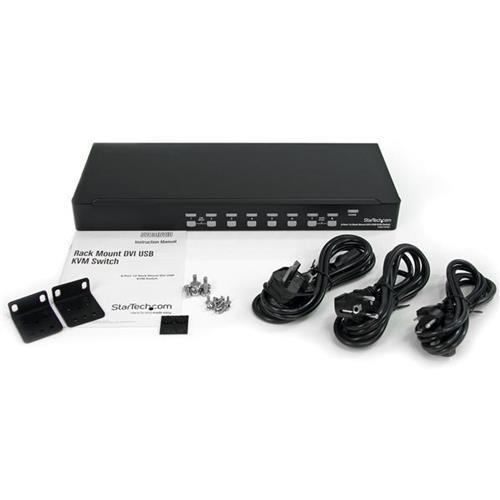 Startech SV831DVIU 1U 8-Port Rackmount DVI USB KVM Switch