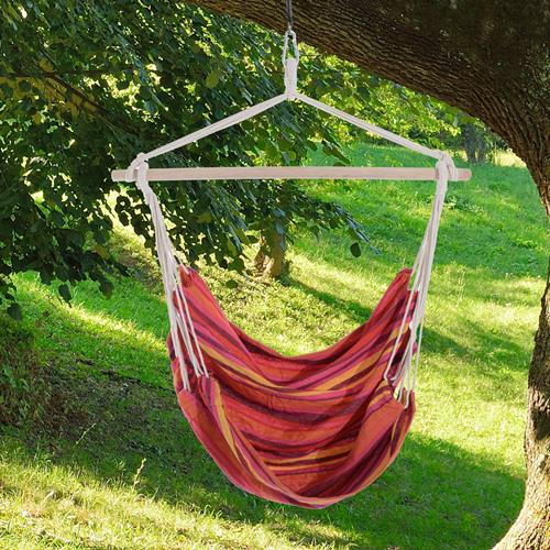 Outsunny Hanging Woven Hammock with Spreader Bar Multi-color