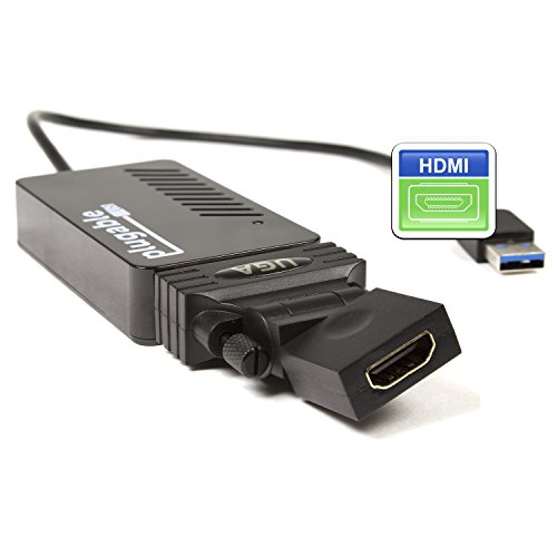 Plugable USB 3.0 to VGA / DVI / HDMI Video Graphics Adapter for Multiple Monitors up to 2048x1152 / 1920x1080 (Supports Window