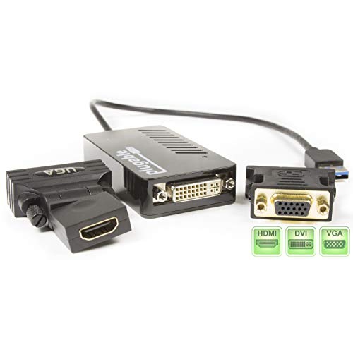 Plugable USB 3.0 to VGA / DVI / HDMI Video Graphics Adapter for Multiple Monitors up to 2048x1152 / 1920x1080 (Supports Window