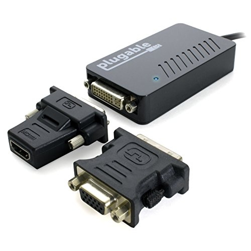 Plugable USB 3.0 to VGA / DVI / HDMI Video Graphics Adapter for Multiple Monitors up to 2048x1152 / 1920x1080 (Supports Window