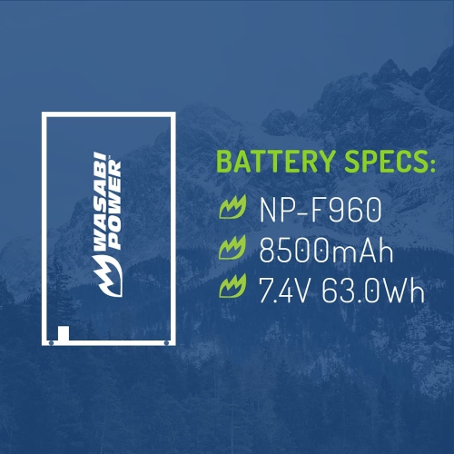 Wasabi Power Battery for Sony NP-F975, NP-F970, NP-F960, NP-F950 and Sony DCR-VX2100, DSR-PD150, DSR-PD170, FDR-AX1,