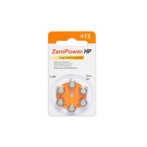 60-Pack Size 13 ZeniPower Hearing Aid Batteries