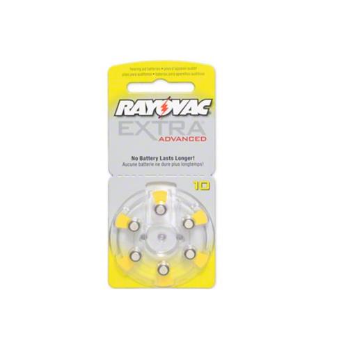 30-Pack Size 10 Rayovac Extra Advanced Hearing Aid Batteries