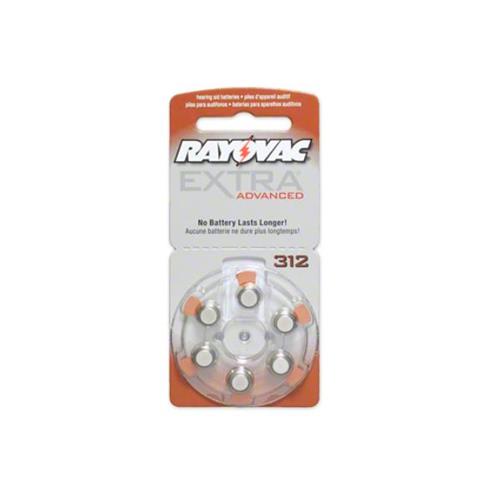 90-Pack Size 312 Rayovac Extra Advanced Hearing Aid Batteries