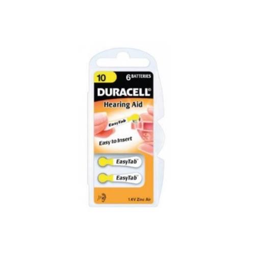 30-Pack Size 10 Duracell Activair Easy Tab Hearing Aid Batteries