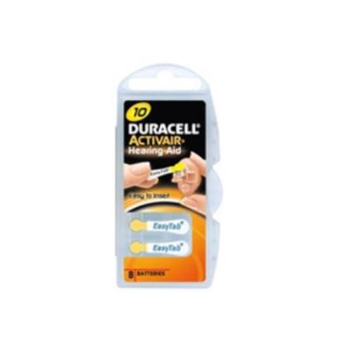 24-Pack Size 10 Duracell Activair Easy Tab Hearing Aid Batteries