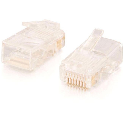 C2G RJ45 Cat5 8 x 8 Modular Plug for Round Stranded Cable - 100pk