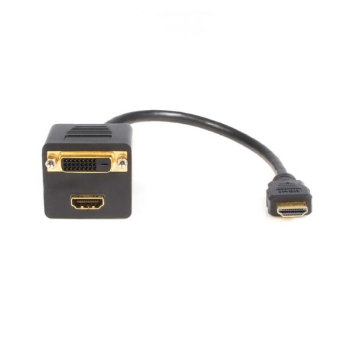 StarTech 1 ft HDMI® Splitter Cable - HDMI to HDMI and DVI-D - M/F