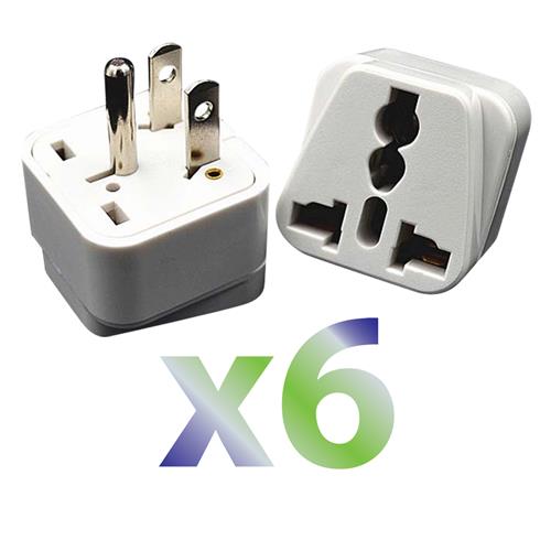 Exian Universal to North America Adapter, pack x 6