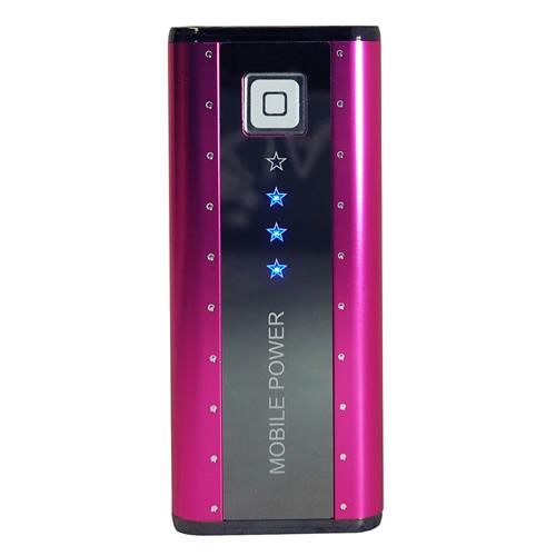 Exian Power Bank 5200 mAh with Flash Light in Pink