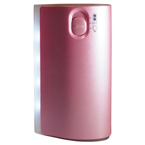 Exian Power Bank 5200 mAh with Light in Pink