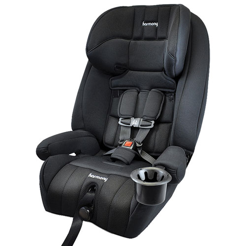 Harmony Defender 360° Deluxe Convertible 3-in-1 Harnessed Booster Car Seat - Midnight