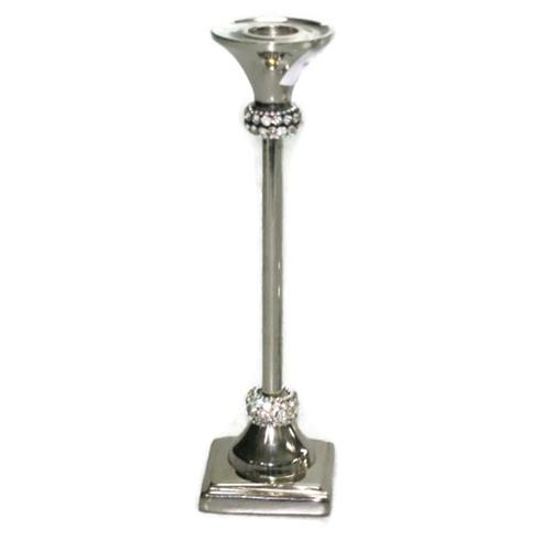 ELEGANCE  Candle Holder With Chatons 8.5"