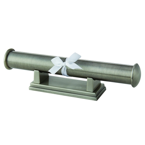 Elegance Plain Certificate Holder w/Stand - Pewter Finish