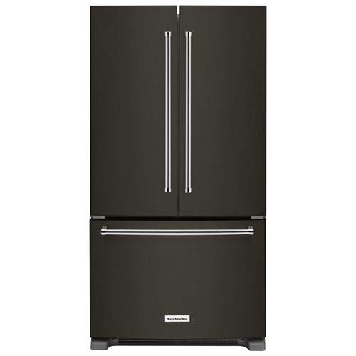 KitchenAid 36" 21.9 Cu. Ft. Counter-Depth French Door Refrigerator - Black