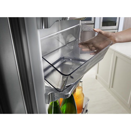 KitchenAid 36" 23.8 Cu. Ft. Counter-Depth French Door Refrigerator - Black