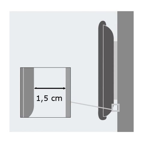 Support mural ultramince à DEL/ACL fixe de 30 à 50 po de Techly - VESA jusqu'à 400 x 400 mm - peut supporter jusqu'à 60 kg - niveau à bulle