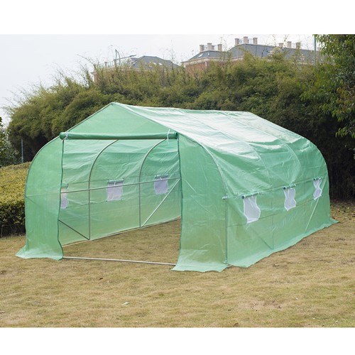 Outsunny 15x10x7FT Walk-in Greenhouse Green