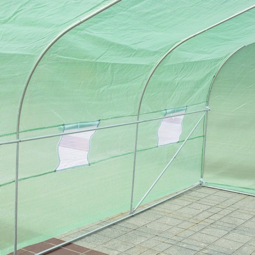 Outsunny 15x10x7FT Walk-in Greenhouse Green