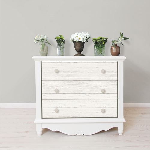 Papier peint autocollant Shiplap de NuWallpaper - Jaune