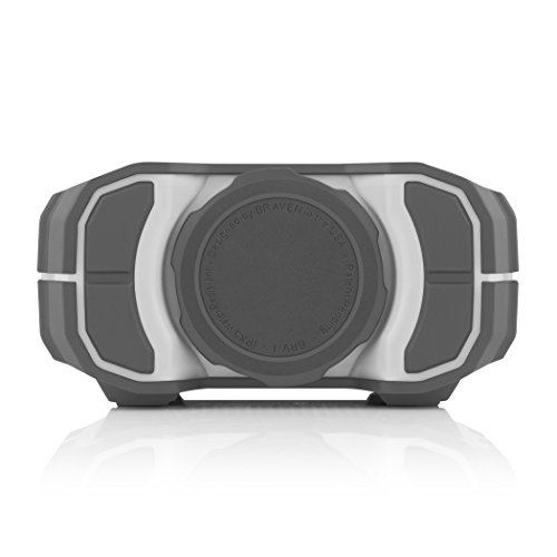 BRAVEN BRV-1 Portable Bluetooth Speaker-Retail Packaging-Gray/Cyan