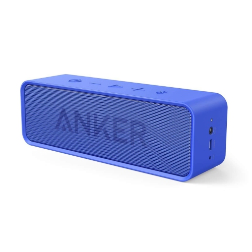 Anker SoundCore Bluetooth Speaker with 24-Hour Playtime, 66-Foot Bluetooth Range & Built-in Mic, Dual-Driver Portable Wireless