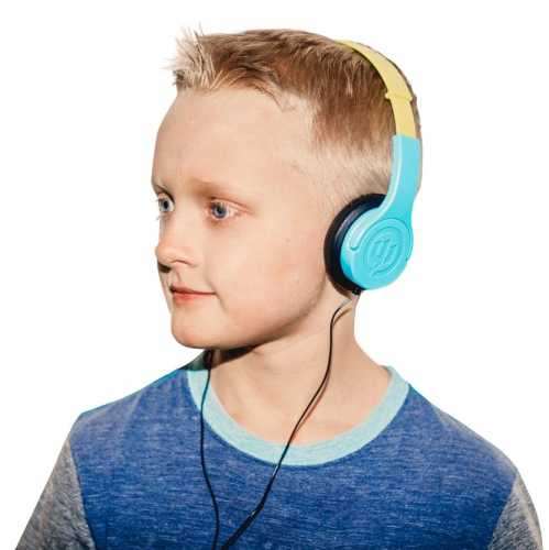 Wicked Audio Rad Rascal The Kid Safe Headphones, Sky Blue and Slime