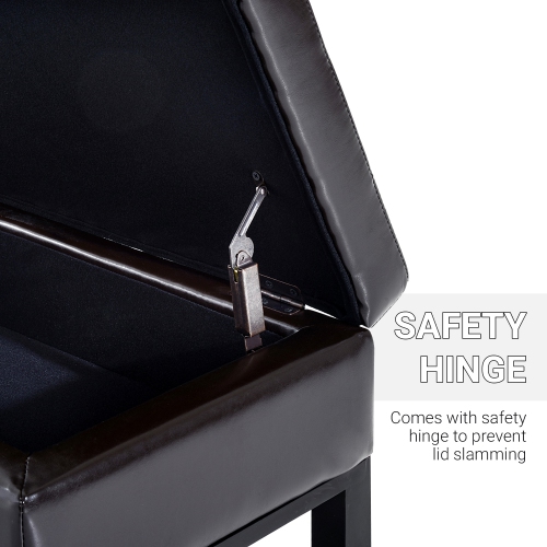 HOMCOM Shoe Bench, Tufted PU Leather Upholstered Entryway Bench with Lift-Top, Shoe Rack and Wood Frame for Living Room, Hallway, Brown