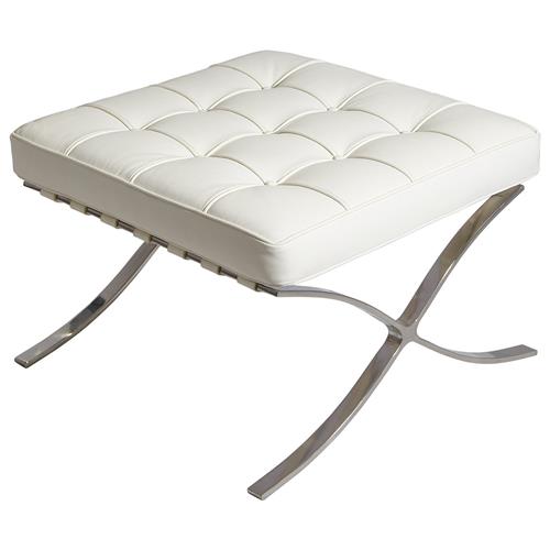 NICER FURNITURE Occ Barcelona Ottoman In White