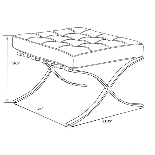 OCC Barcelona Ottoman in White