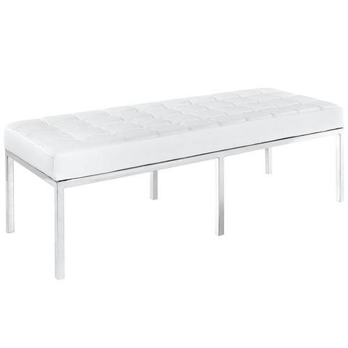 NICER FURNITURE Occ Florence Bench Three Seater In White