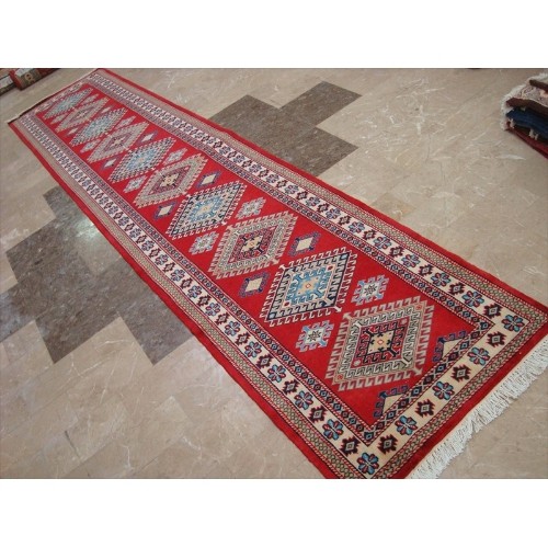 Rectangle Runner Rug Shirvan Kuba Fine Veg Dyed Kazak Hand Knotted Wool Carpet'