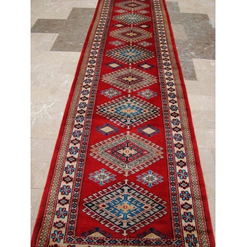 Rectangle Runner Rug Shirvan Kuba Fine Veg Dyed Kazak Hand Knotted Wool Carpet'