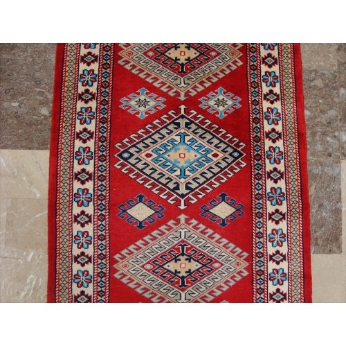 Rectangle Runner Rug Shirvan Kuba Fine Veg Dyed Kazak Hand Knotted Wool Carpet'