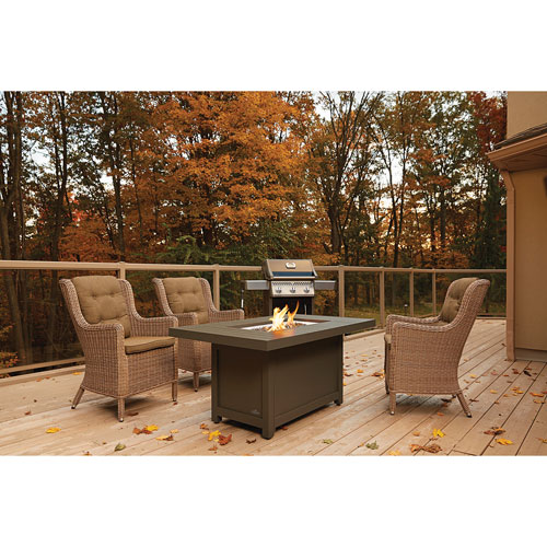Napoleon Patioflame Hamptons Propane/Natural Gas Rectangle Fire Pit Table - 40,000 BTU