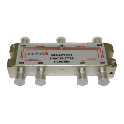 Digiwave 6 Way Splitter for 5 to 2300Mhz