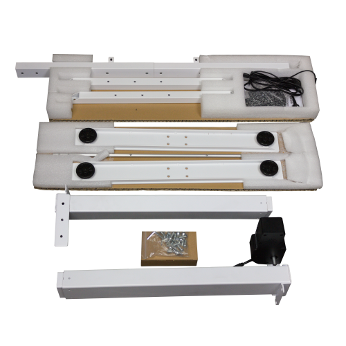 Single Motor Programmable Standing Desk - White