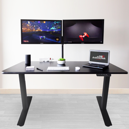 Single Motor Programmable Standing Desk - Black