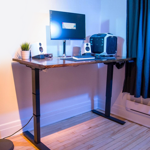 Single Motor Programmable Standing Desk - Black